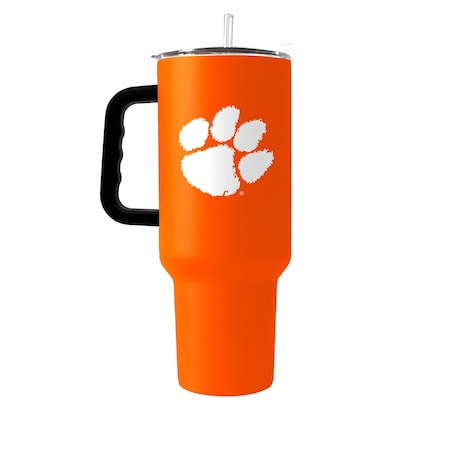 Logo Brands Clemson 40oz Flipside Powder Coat Tumbler 123-S40PT-34